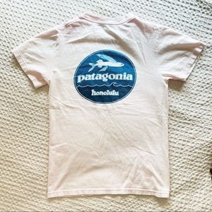 Patagonia Honolulu organic cotton light pink tee shirt small xs